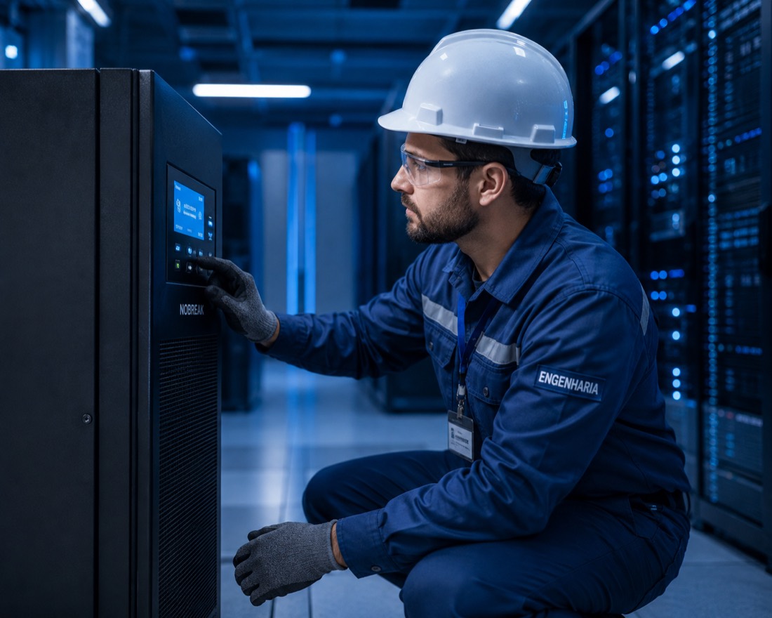 Revisão preventiva de nobreak em data center